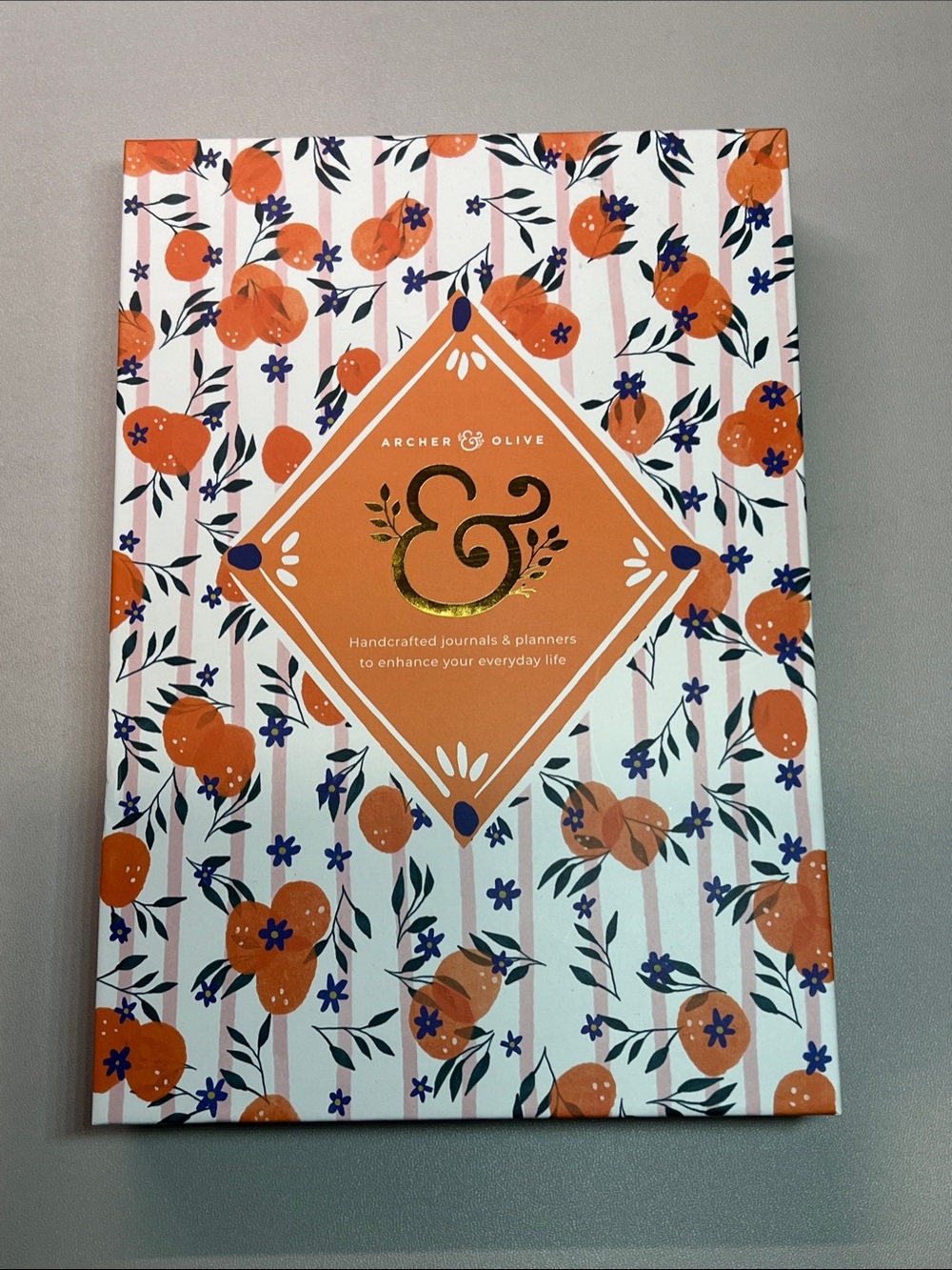 Archer & Olive Orange Floral Hardcover Journal